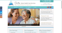 Desktop Screenshot of deltainhomecare.com