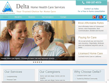 Tablet Screenshot of deltainhomecare.com